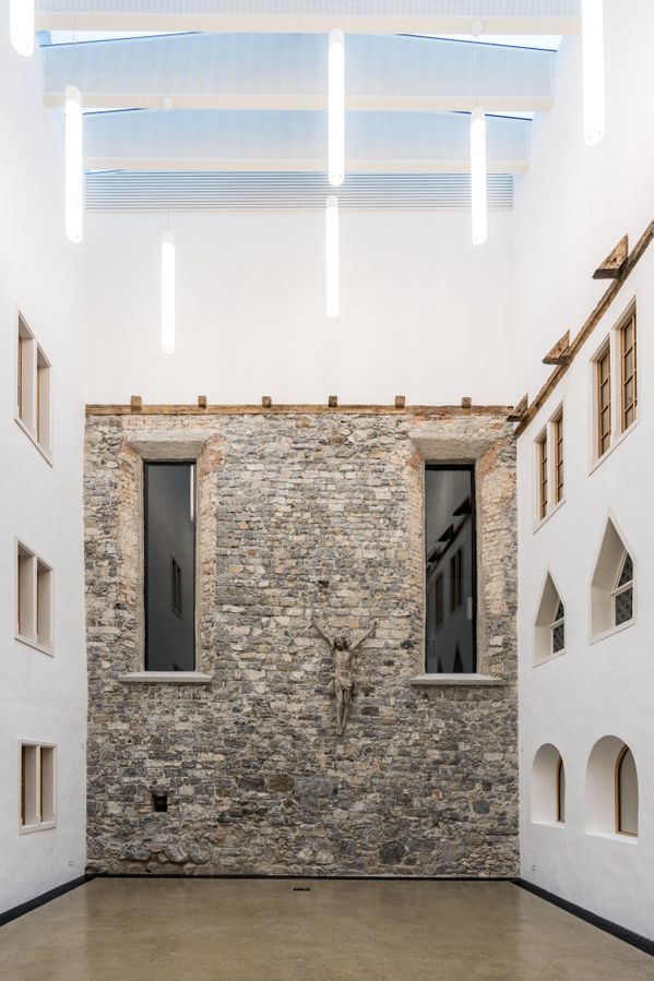 Propstei St. Gerold, Atrium, HK Architekten, Hermann Kaufmann + Partner ZT GmbH, Foto: © Roland Wehinger, 2024