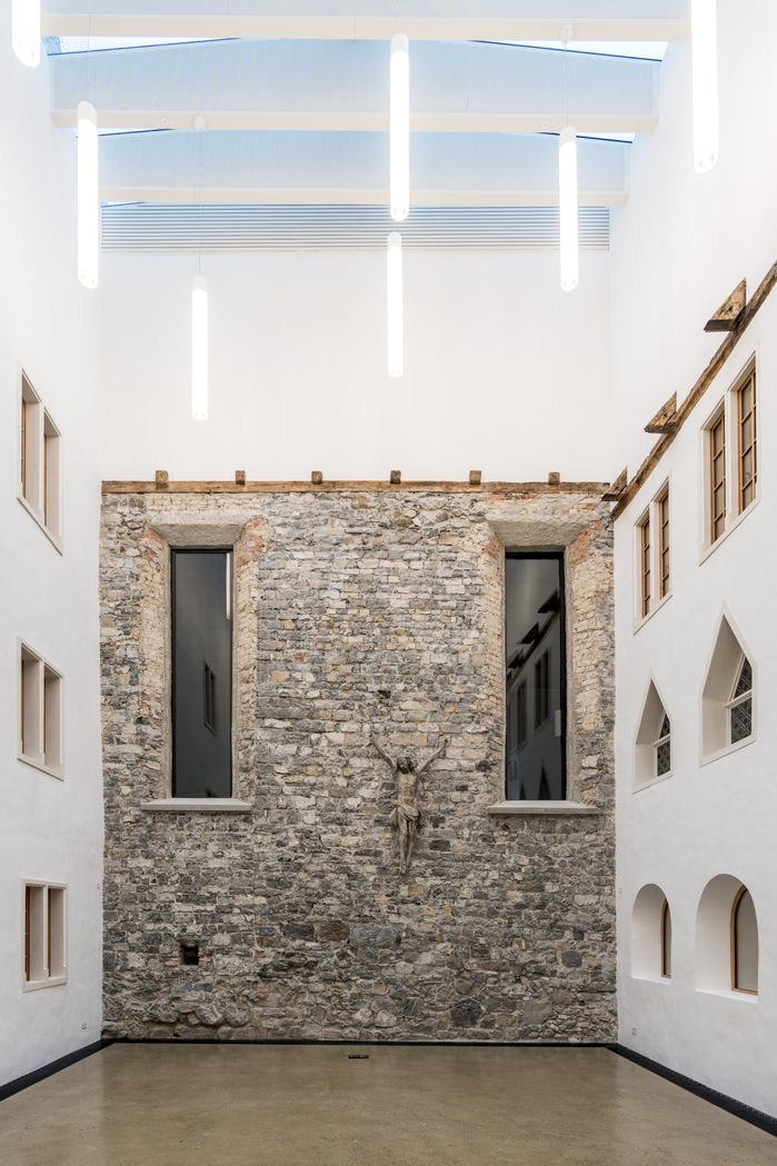 Propstei St. Gerold, Atrium, HK Architekten, Hermann Kaufmann + Partner ZT GmbH, Foto: © Roland Wehinger, 2024